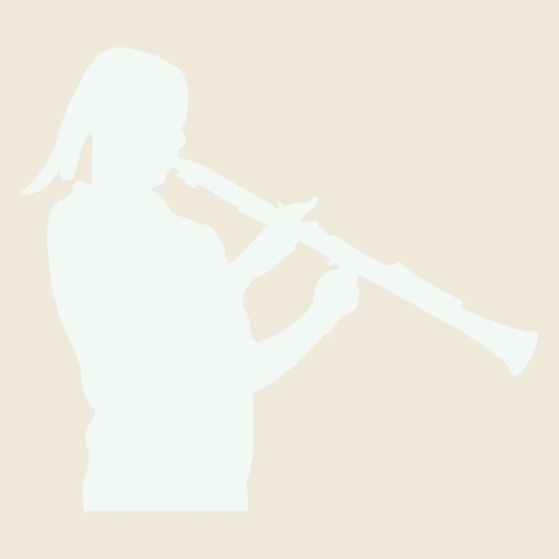 Silhouette mit Klarinette