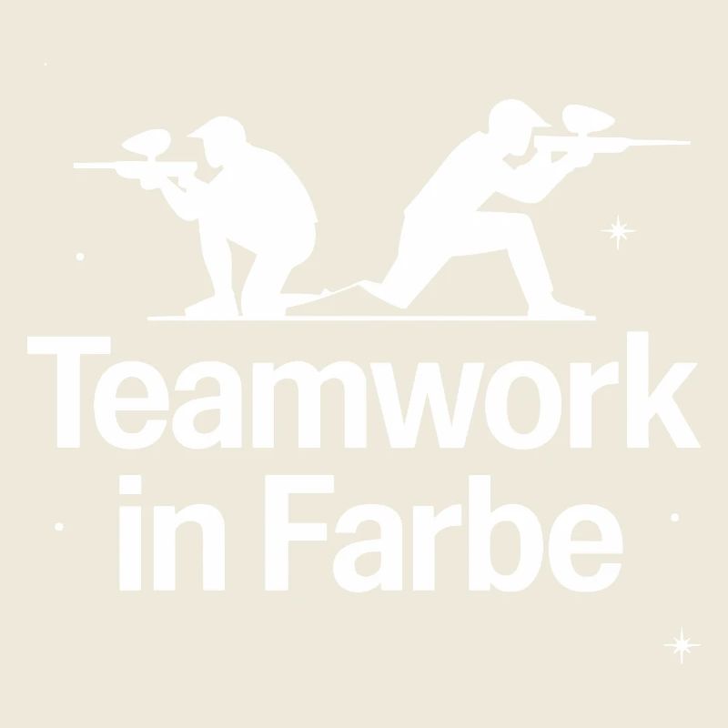 Travail d’équipe dans l’équipe de paintball en couleur pour s’amuser