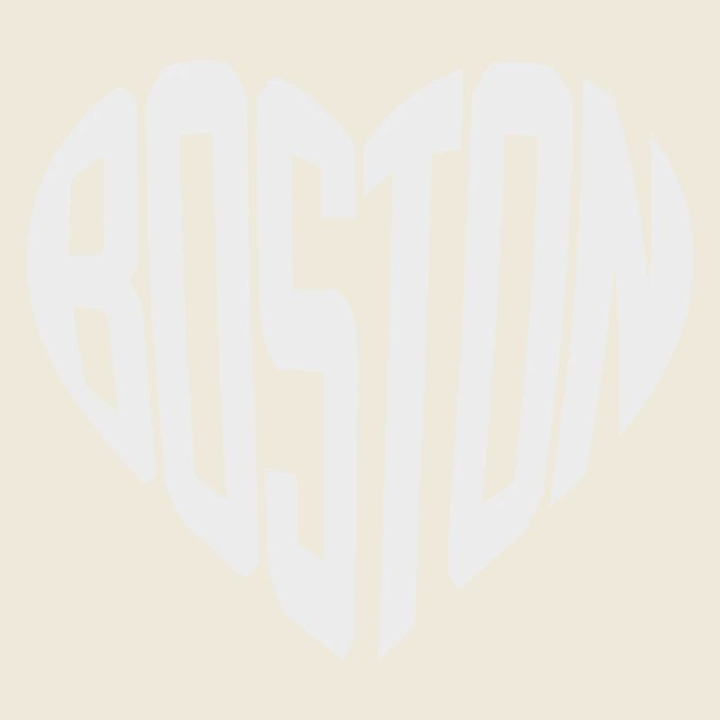 Boston Herz Typo Print