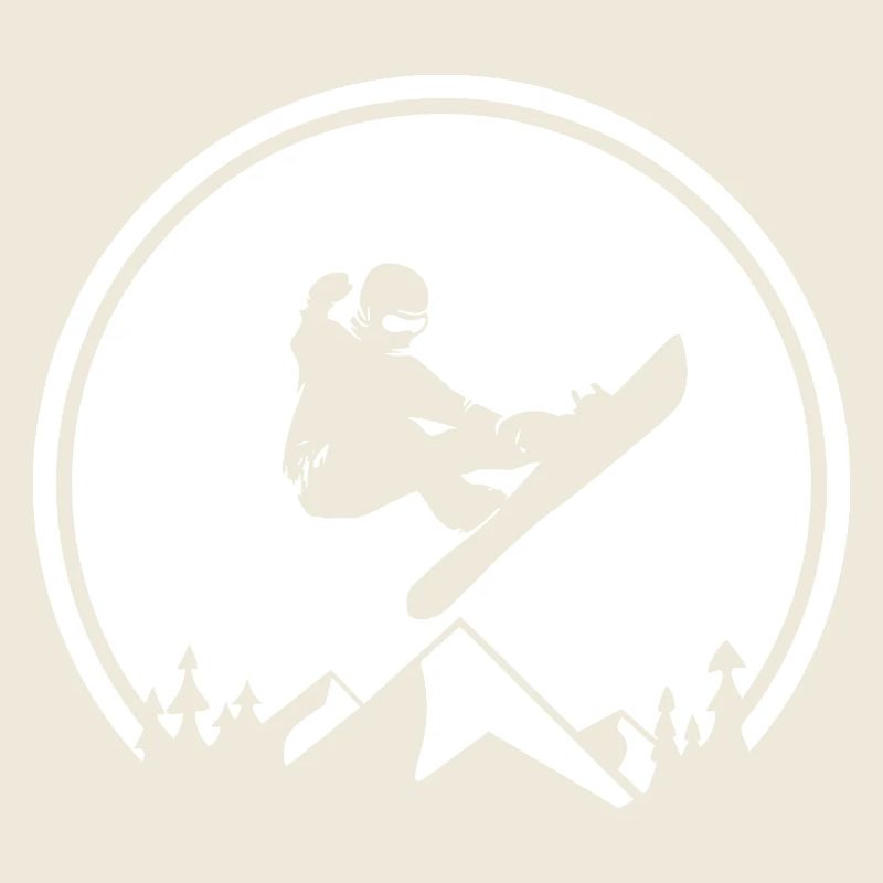 Snowboarder Silhouette at Mountain Peak