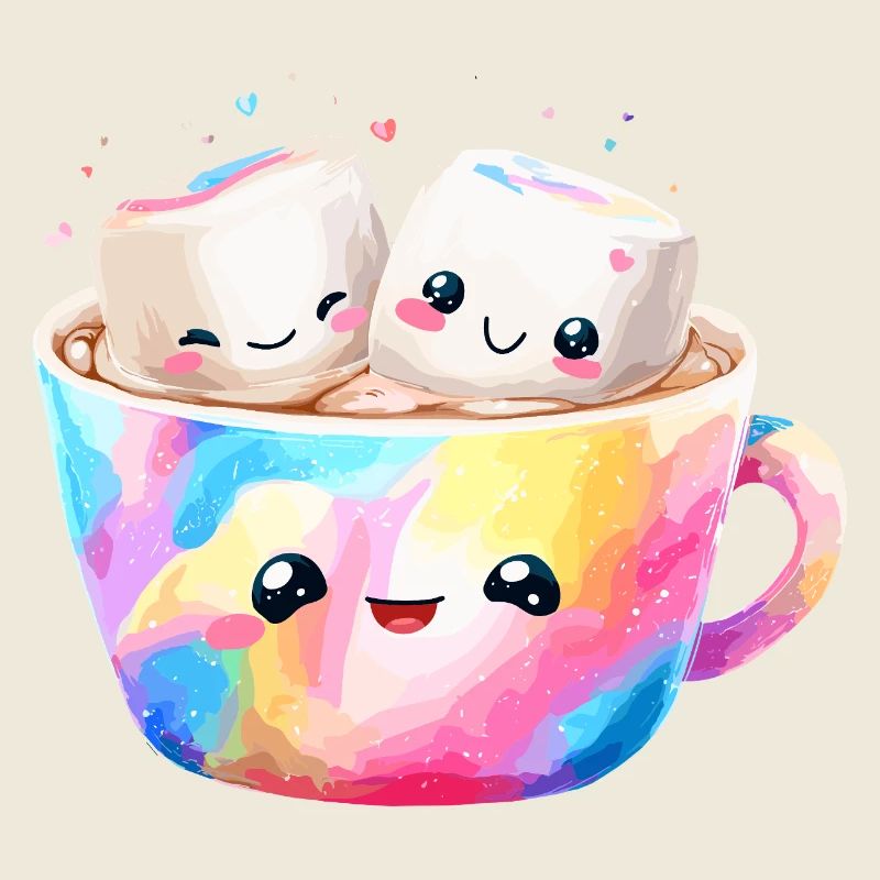 Colorful Marshmallow Coffee Mug