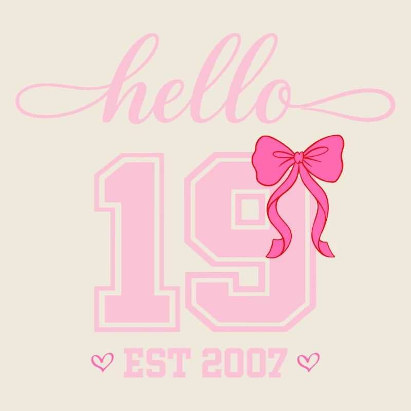 Hello 19 Est 2007 Damen Geburtstag Design