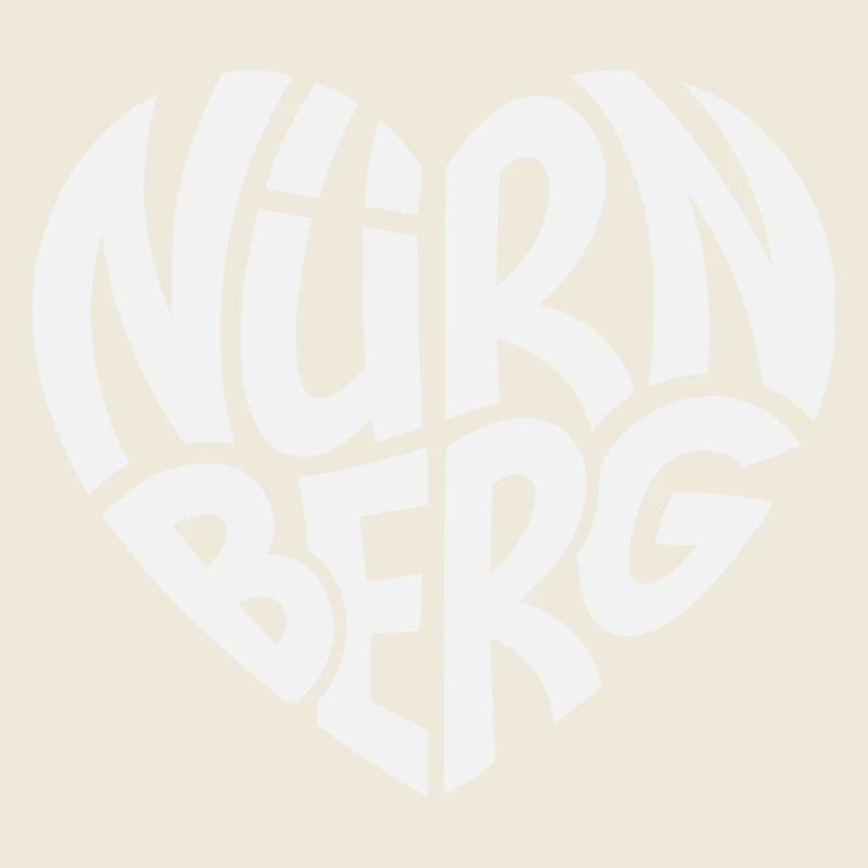 Lettrage en cœur de Nuremberg