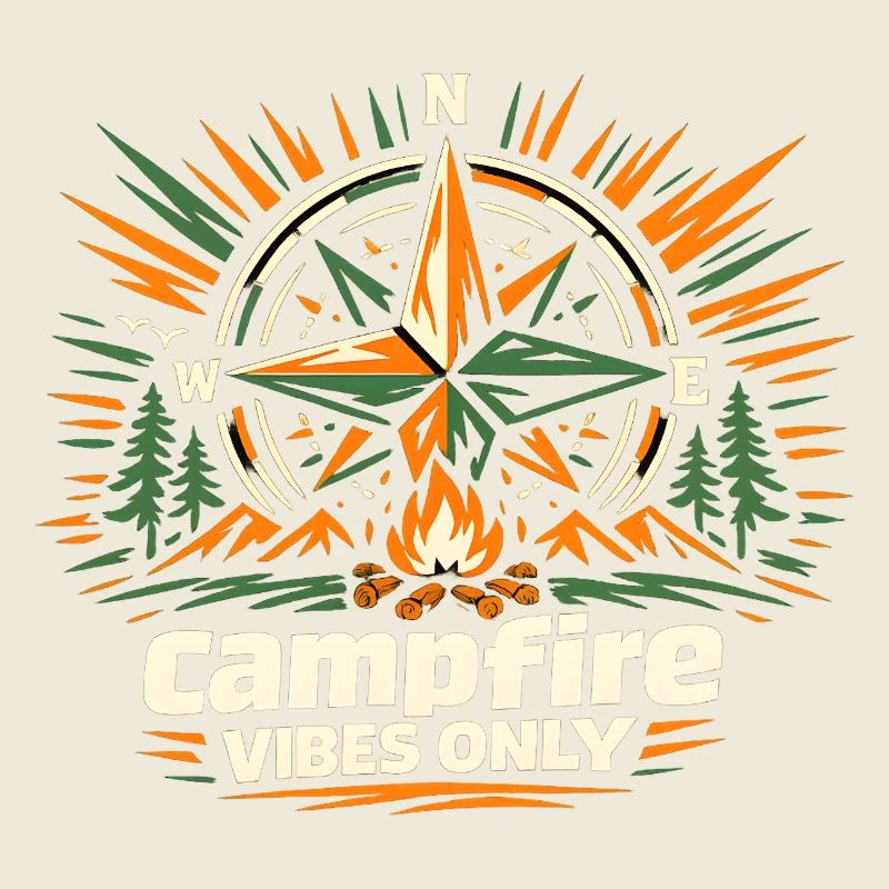 Ambiances de boussole de feu de camp