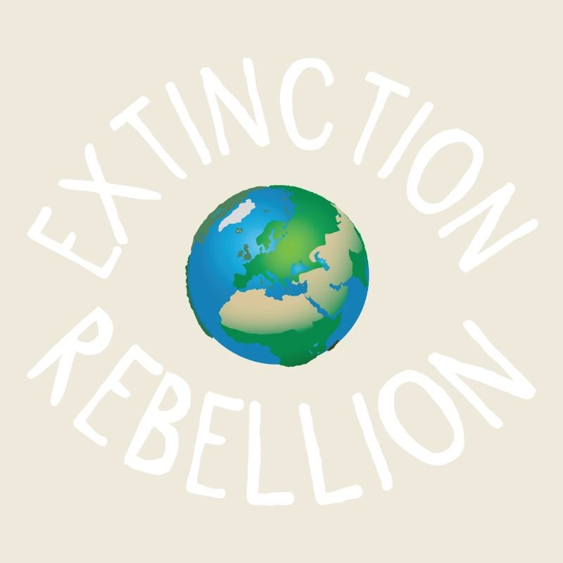 Extinction Rebellion Planet Earth blanc