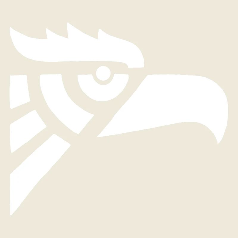 Aztec white eagle head