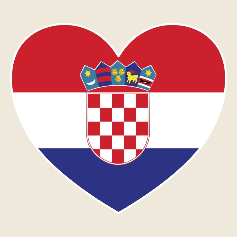 Croatie Drapeau Coeur