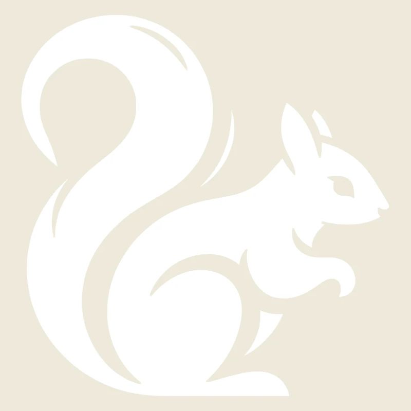 Minimalistische Eichhörnchen-Silhouette