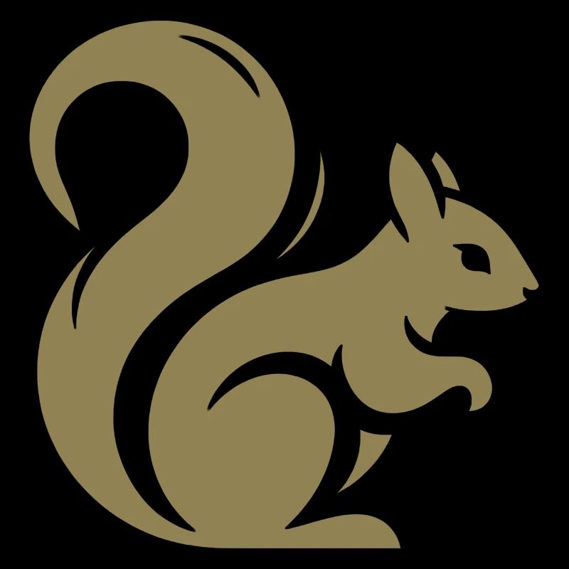 Minimalistische Eichhörnchen-Silhouette