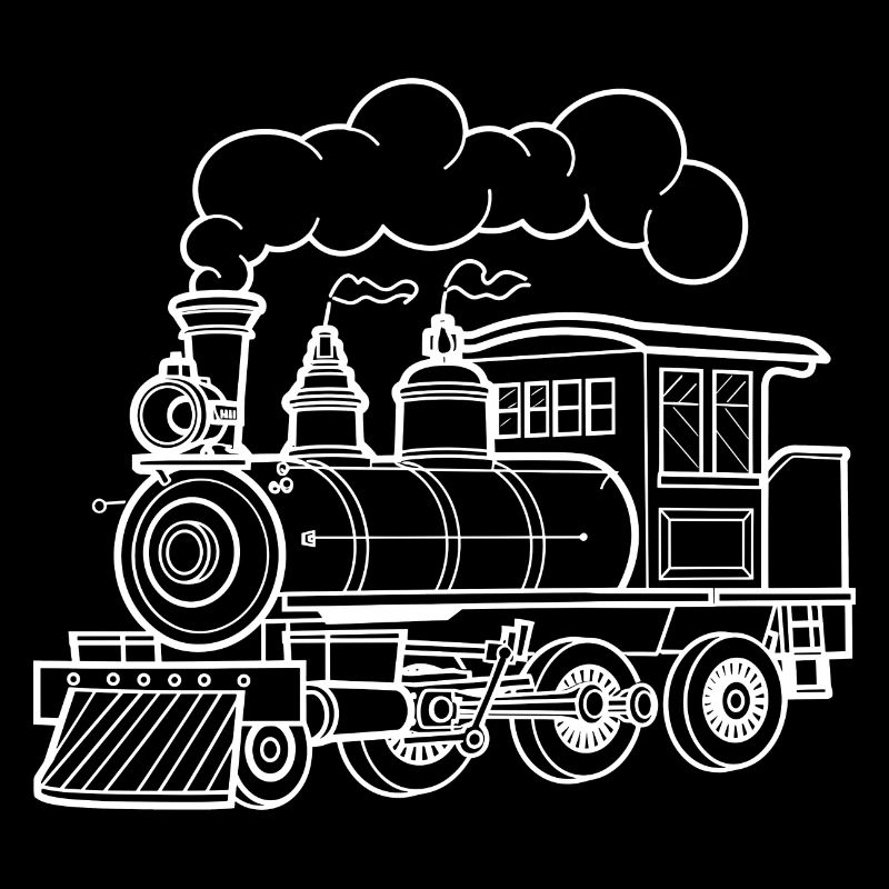Dampflokomotive Skizze