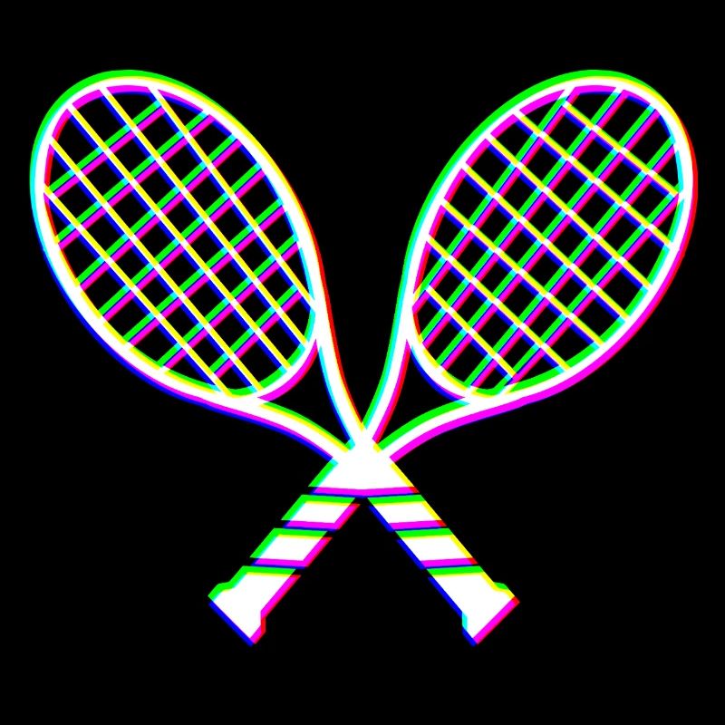 Tennis Glitch effect racket