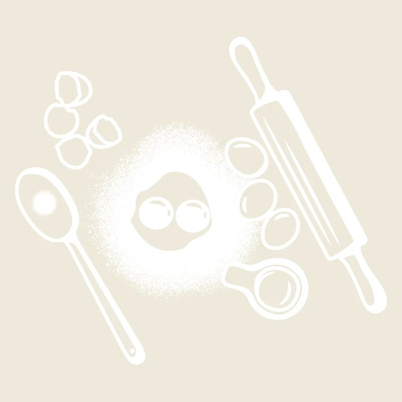 Baking Ingredients Drawing