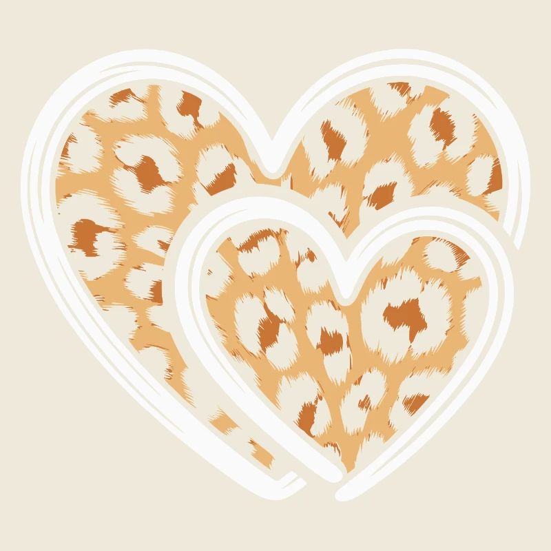 Heart with leopard print