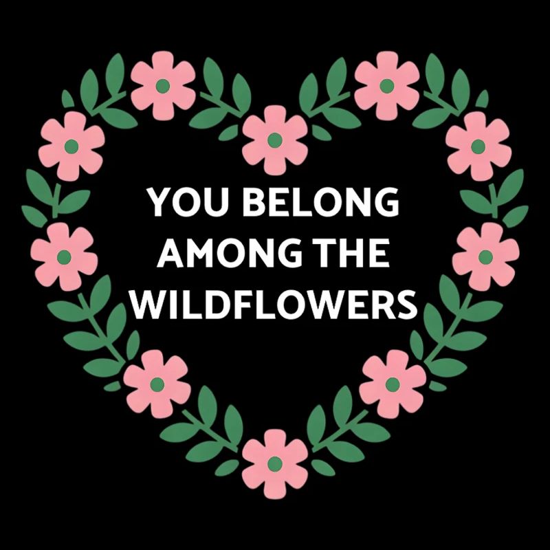 Message de cœur de fleur sauvage