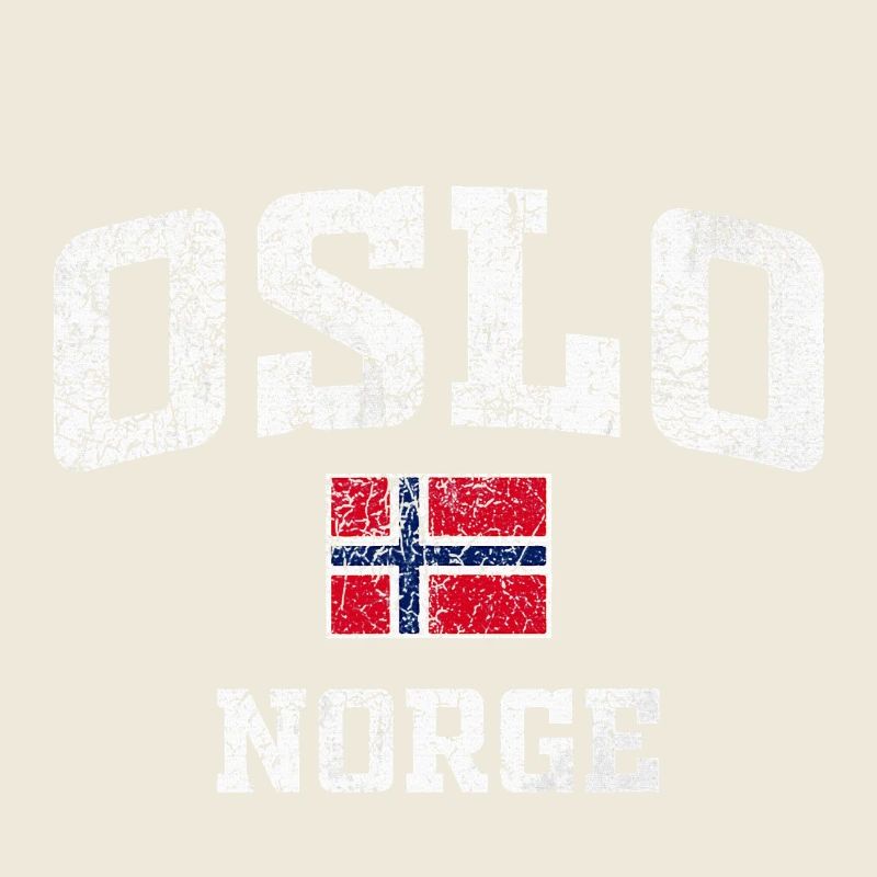 Tee de drapeau vieilli de l’Oslo Norge