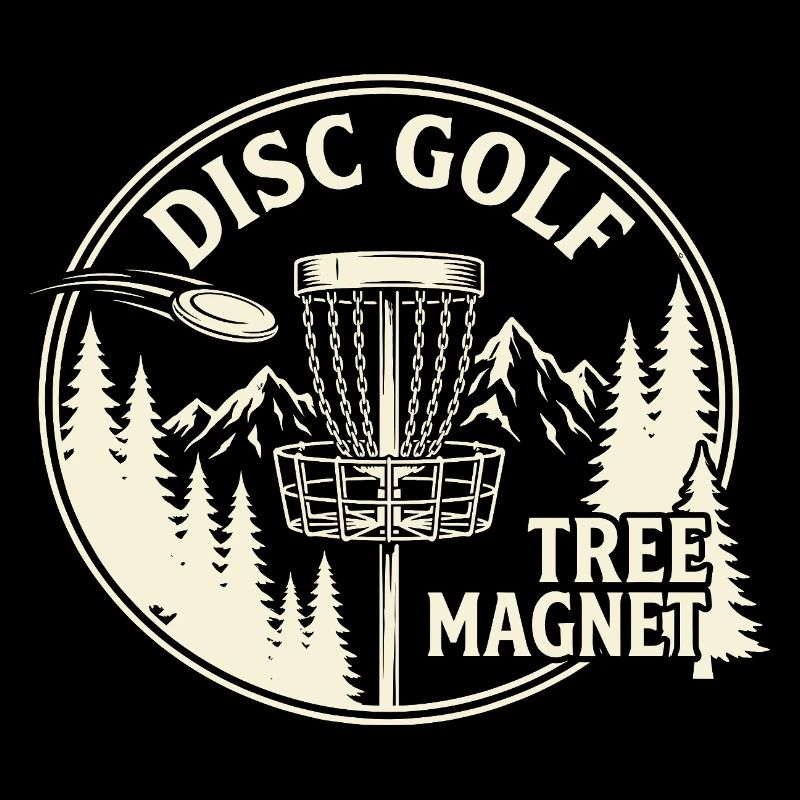 Disc Golf Tree Magnet – Vintage Outdoor Design