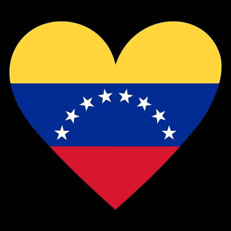 Conception du drapeau du cœur du Venezuela