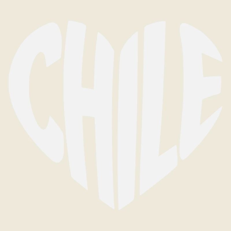 Conception typographique du cœur chilien