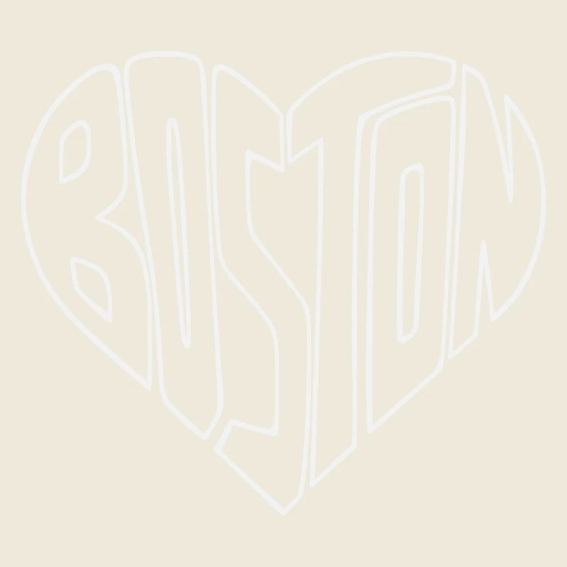Boston Heart Typo Design
