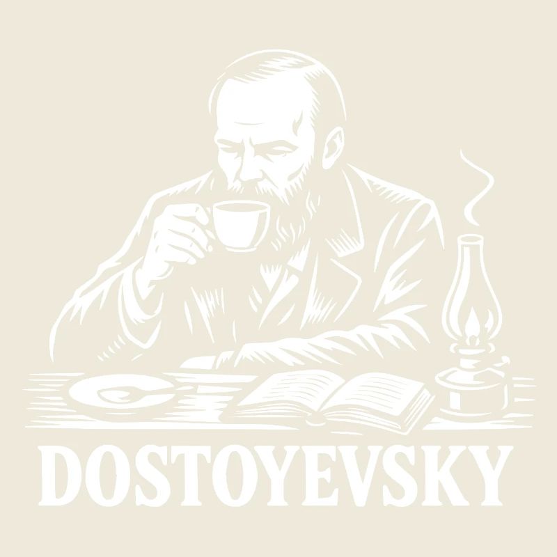 Dostojewski beim Kaffeeporträt
