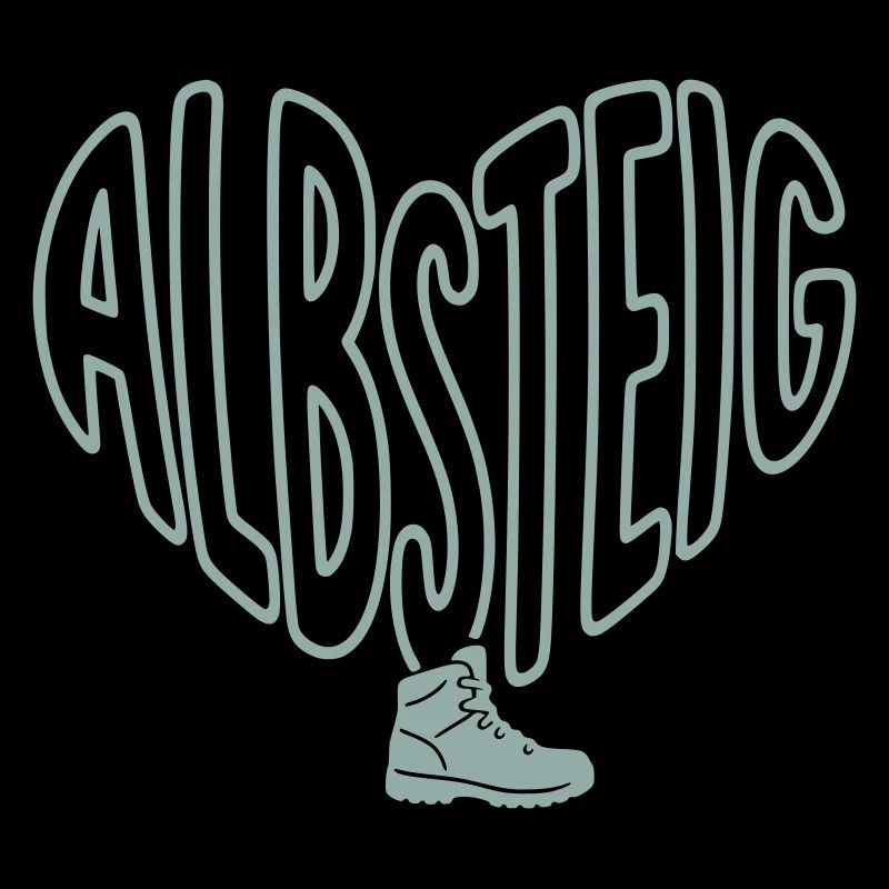 Albsteig heart with hiking boots