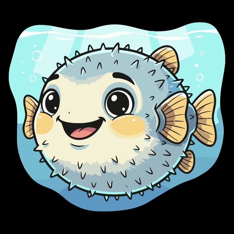 Puffer Fish Kawaii Underwater Delight