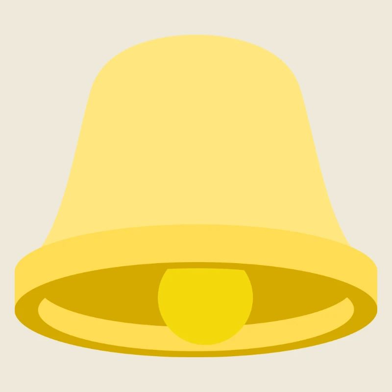 Gelbe Glocke Icon – Minimal