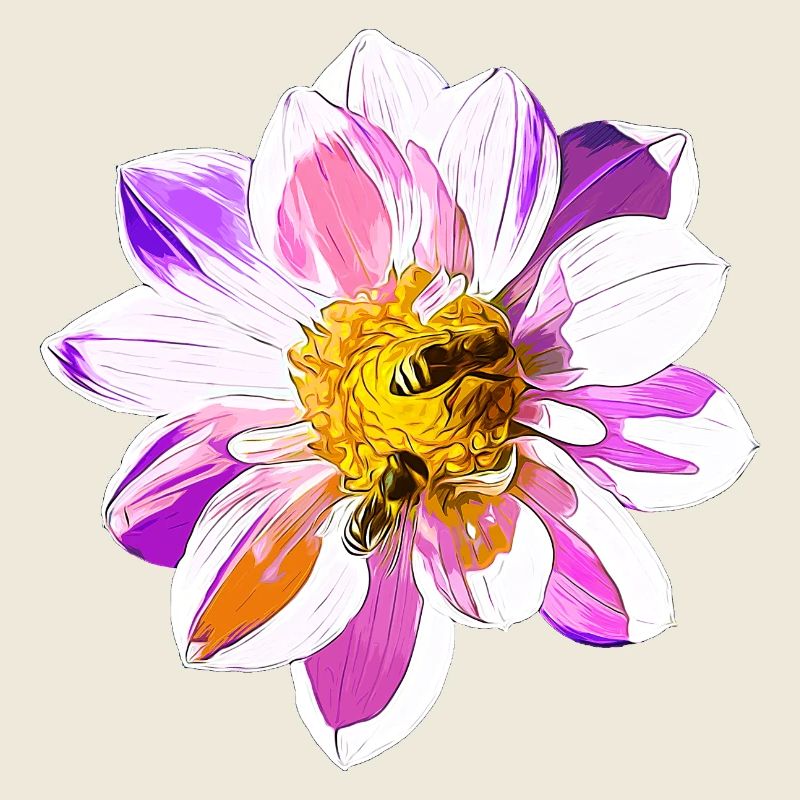 gxp bees on flower vector art
