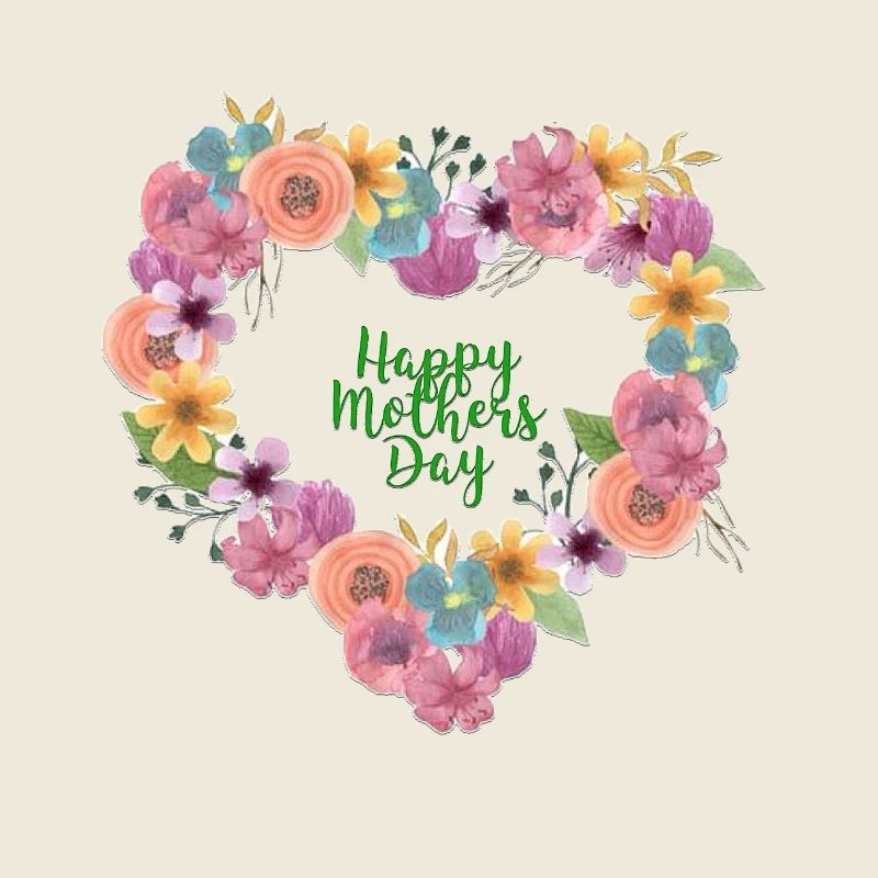 Blumenherz Muttertagsdesign