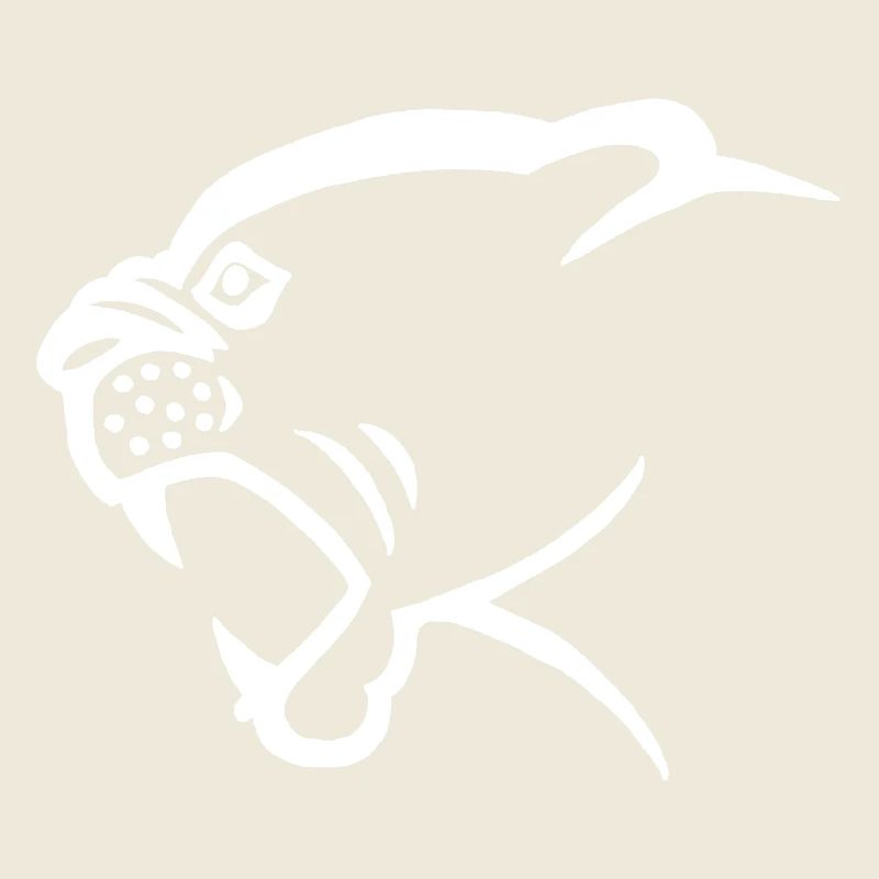 White panther head