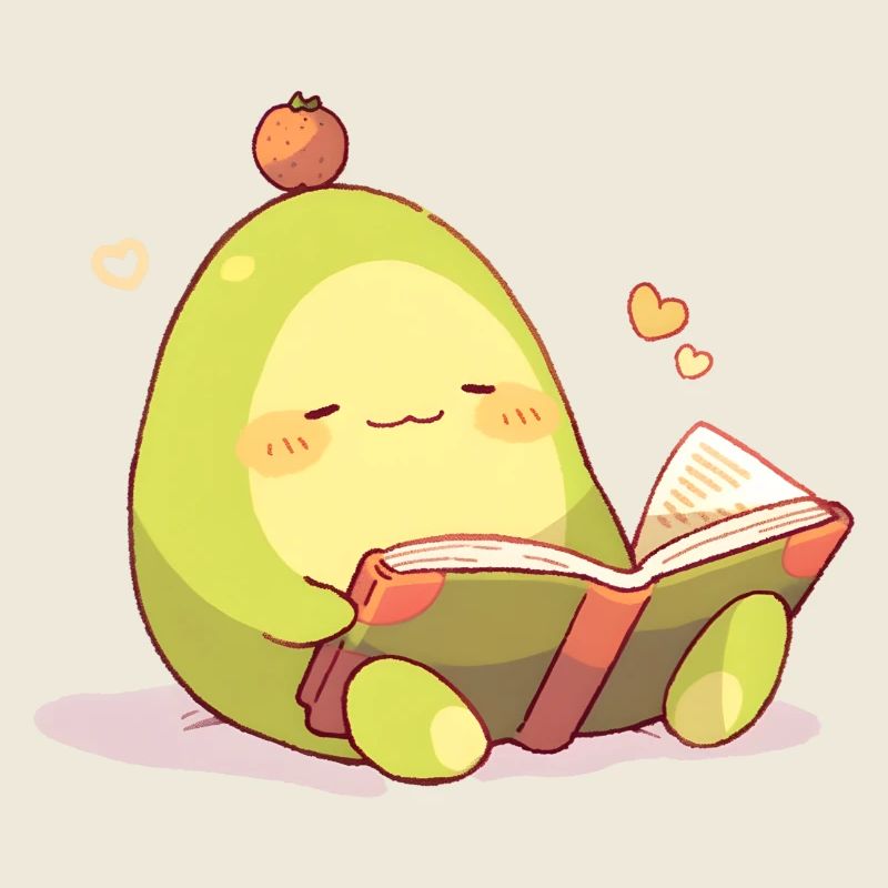 Avocado Leseheld – Kuschelnde Buchzeit