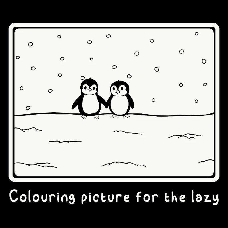 Coloring page for the lazy