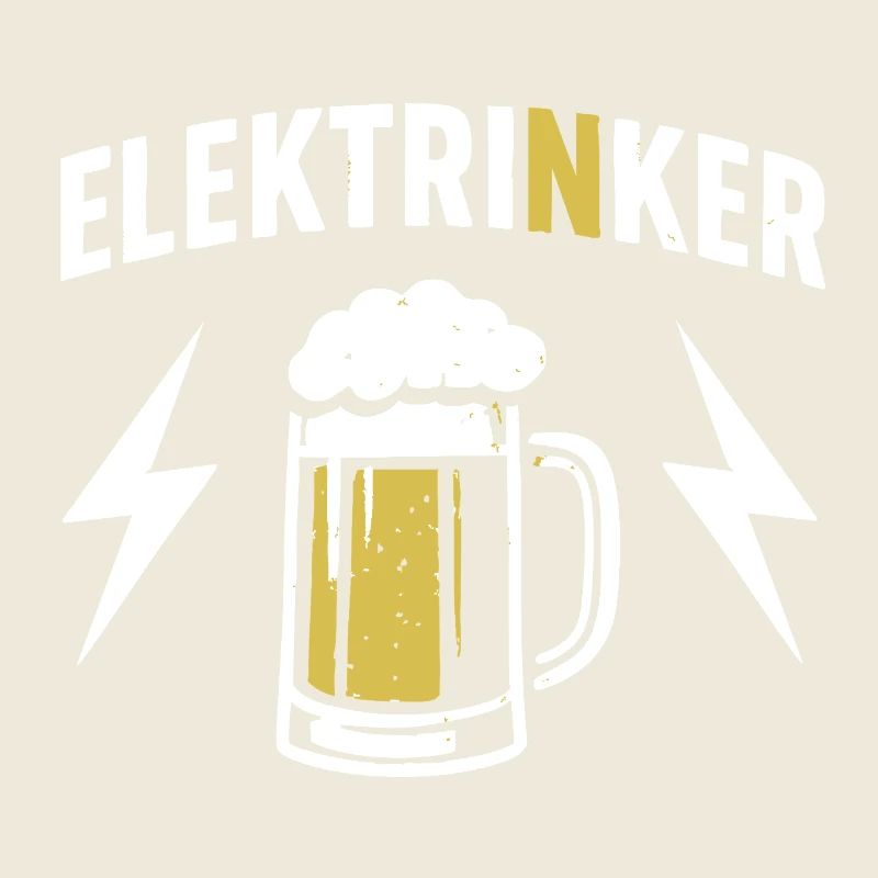 Elektrinker Bier & Blitz Geschenk Elektriker