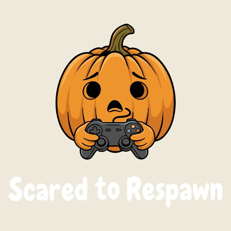 Pumpkin with Controller Scared to Respawn
