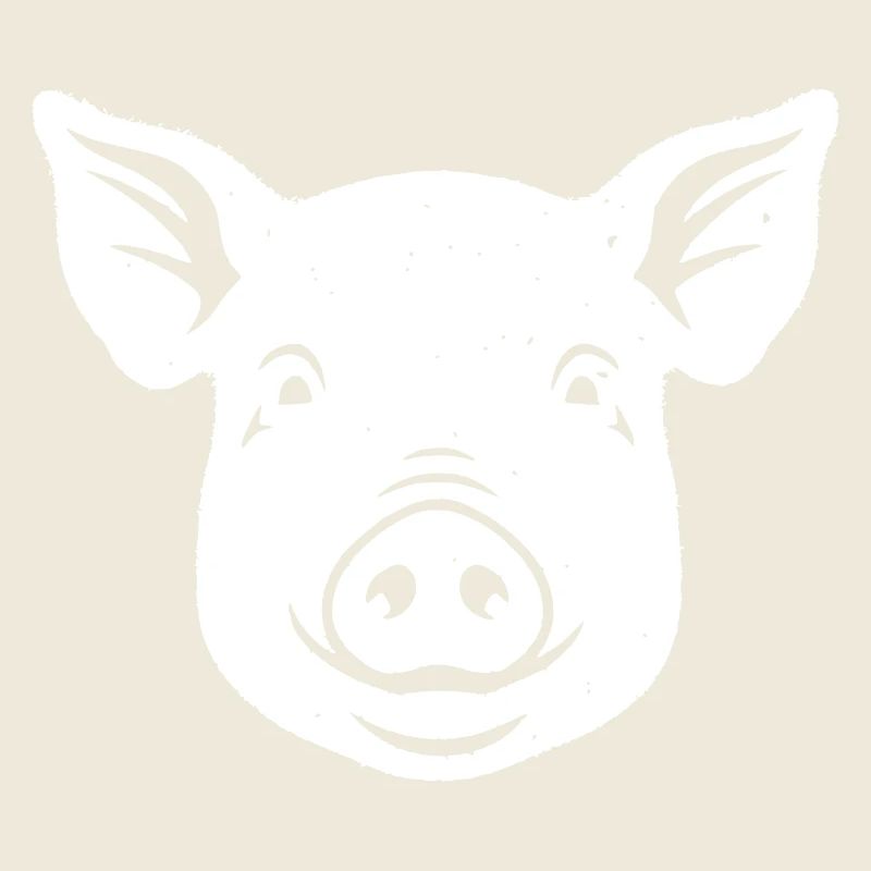 Pig Head Face Farm Vector