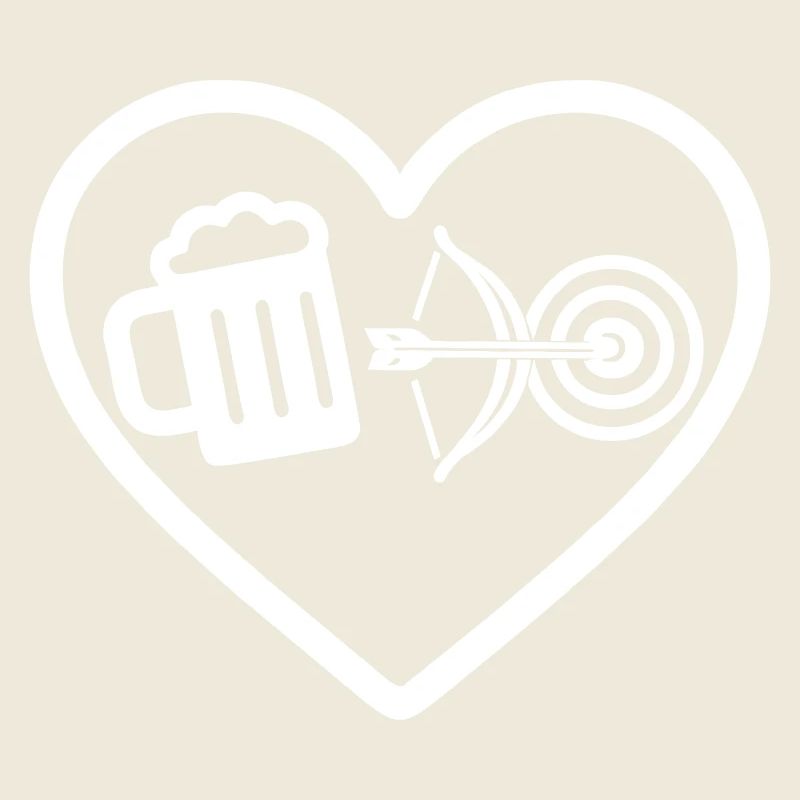 Heart Beer Bogenschießen Humor