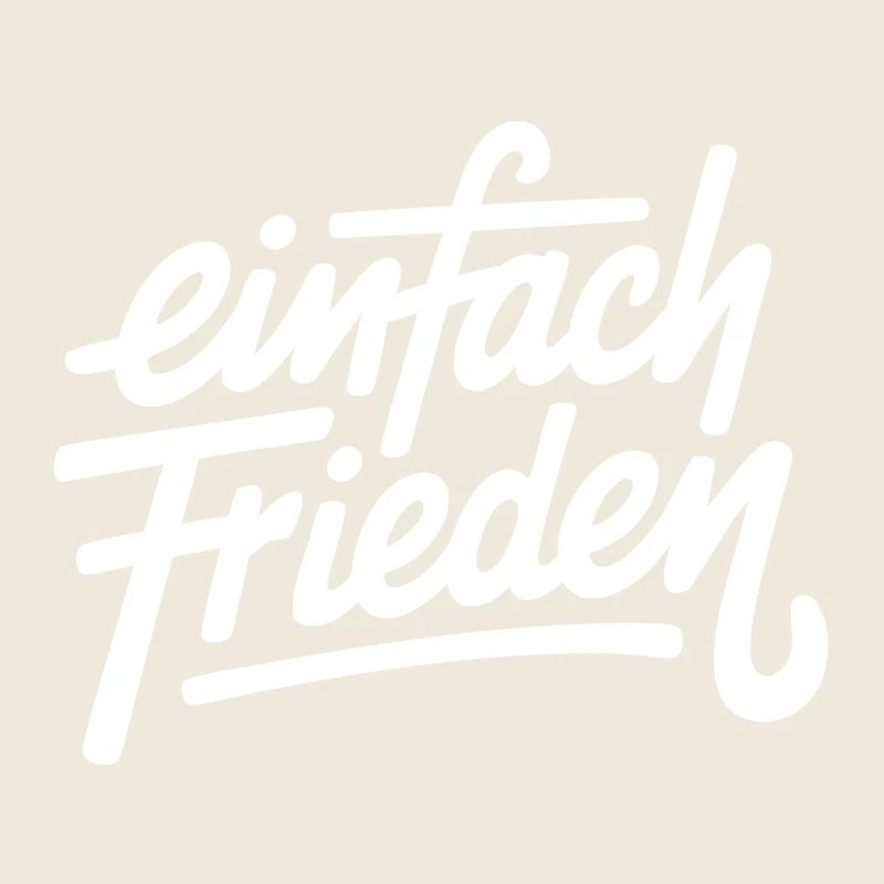 Einfach Frieden Schriftzug