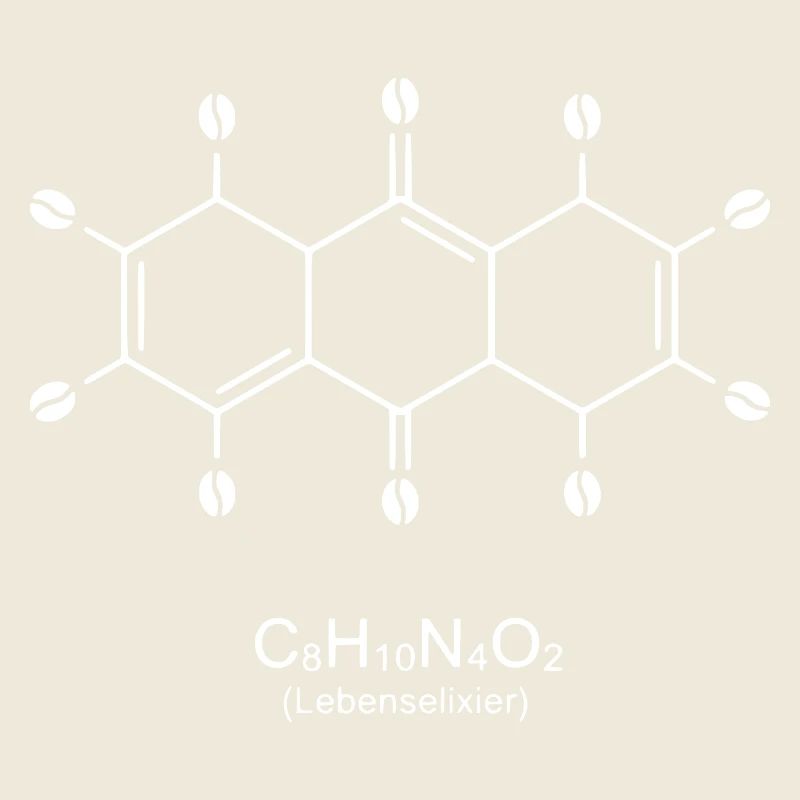 Koffein Molekül Kunstdruck