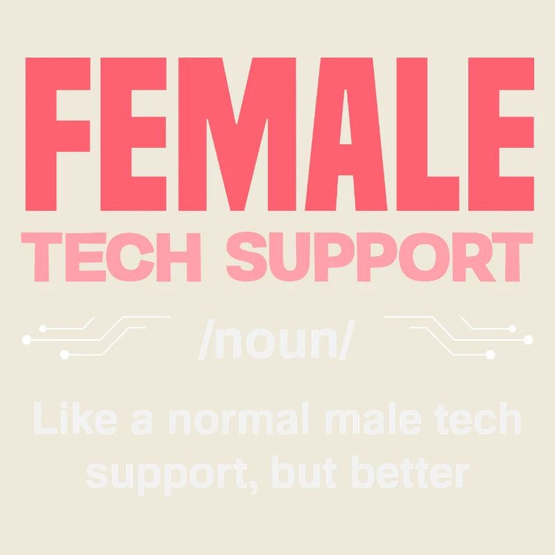 Tech Support Woman Definition IT Admin Computer