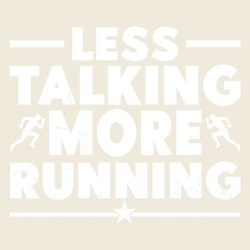 Marathon Runner Less Talking More Running Gift