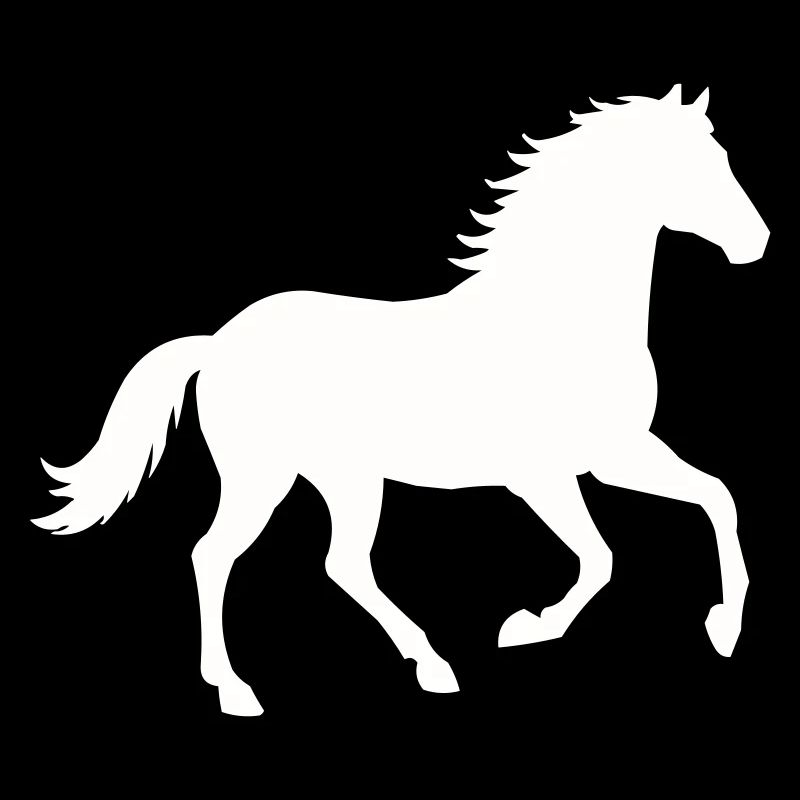 Silhouette eines wilden Pferdes