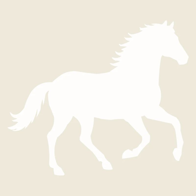 Silhouette d’un cheval sauvage