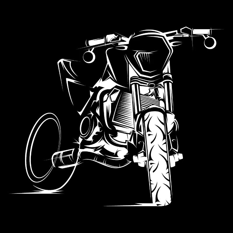 Supermoto motorcycle illustration biker custom logo