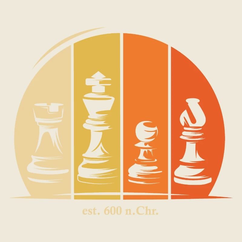 Chess Pieces Symbol Logo History Retro