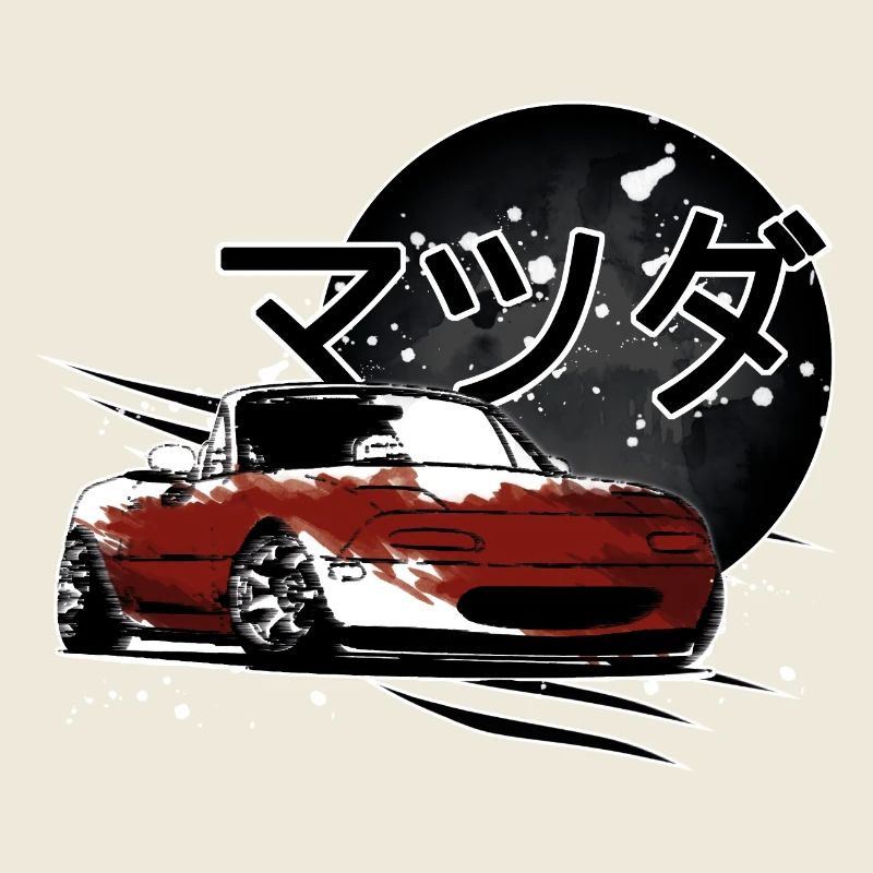 Japanese car Miata Mx5 red