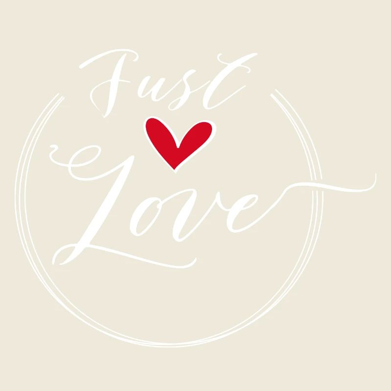 Just Love Heart Scripted Circle