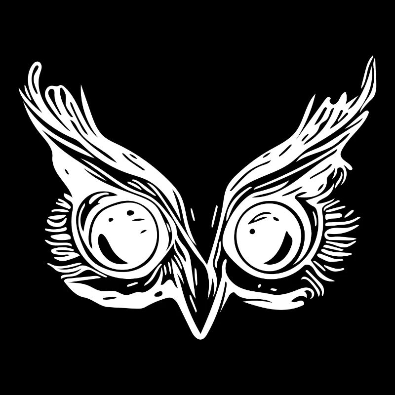 Yeux de hibou mignons - Bec de hibou