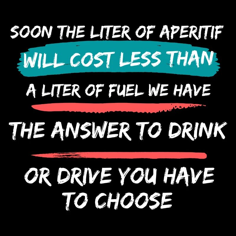 Apéritif vs Boisson à carburant ou Conduisant