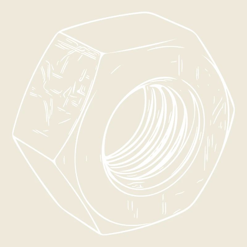 Screw nut with scratched surface