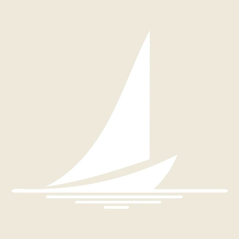 Sailboat with sails for sailors and cool captains
